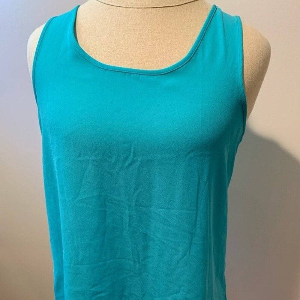 Express dressy tank top with tuxedo tail split in the back. Size small